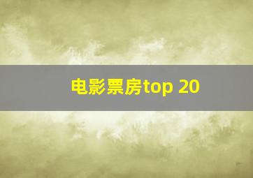 电影票房top 20